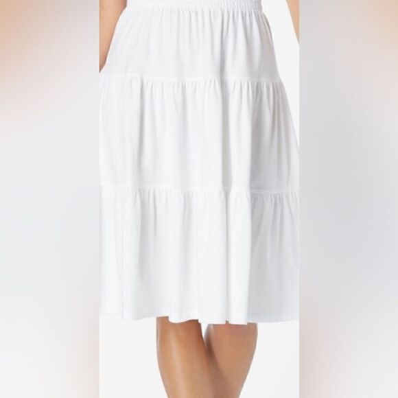 🛍️Women’s Hyfve Tiered Midi Skirts  Color:White available in Sizes:M,and Small - Picture 1 of 11